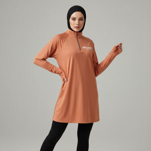 Camiseta Deportiva de Manga Larga para Mujer, Estilo Modesto, con Orificios para Pulgares, Transpirable, UPF50+, Ecológica, para Actividades Deportivas - Product Image 1