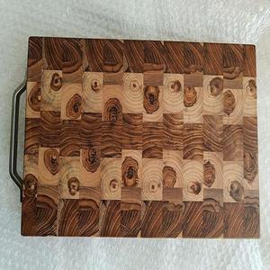 Grande planche à découper en bois, planche de service, planche à charcuterie et à fromage pour la cuisine, en bois de teck naturel |   Couleur naturelle - Product Image 1