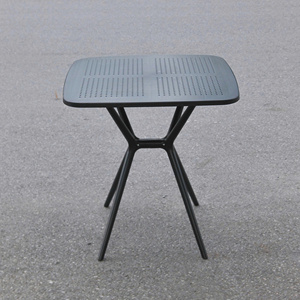 Square Molded <b>Plastic</b> <b>Table</b> with X <b>Table</b> Leg - A Compact, waterproof Outdoor <b>Plastic</b> <b>Table</b> for an Garden Evening - Product Image 4