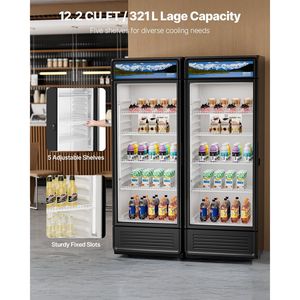 Frigorifero Commerciale per Bevande con Porta in Vetro da 12,2 Piedi Cubi, Espositore Refrigerato per Vini e Bevande - Product Image 2