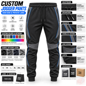 Pantalon de jogging technique haute performance, pantalon de survêtement personnalisé, pantalon de jogging extensible pour l'entraînement, fabricant OEM ODM - Product Image 5