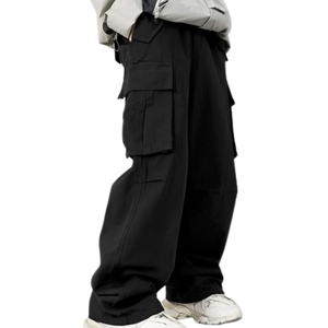 Factory OEM High Street Mid Waist <b>Oversized</b> Men's <b>Cargo</b> <b>Pant</b> Casual Trousers Breathable Eco-Friendly Loose <b>Pants</b> - Product Image 2