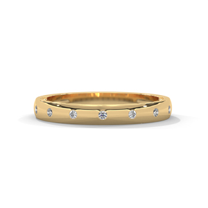 Anillo de Eternidad de Acero Inoxidable Chapado en Oro de 18K, Anillo Delicado con Circonita Geométrica, Joyería para Mujer, Aniversario de Bodas - Product Image 1