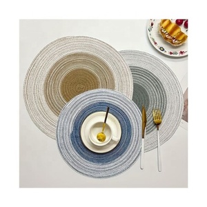 2026 Top Grade Anti Shrinking Anti-slip Dining Embroidered Factory Price Braided Cotton Multi Colour Fragrant Table Cloths Mats - Product Image 1