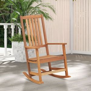 Ergonomic High Back Patio Rocking <b>Chair</b> Smooth Rocking Base <b>Outdoor</b> <b>Rocker</b> - Product Image 5