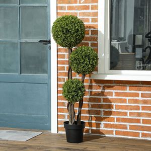Albero di Ulivo Artificiale Verde Chiaro da 115 cm, Pianta Finta Decorativa in Vaso per Interni ed Esterni, Soggiorno - Product Image 2