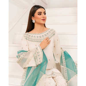 Ensemble de vêtements de soirée pour femmes de marque Top élégant et palazzo avec Dupatta - Product Image 4