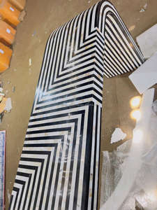 Muebles de Salón Modernos Hechos a Mano en India, Incrustaciones de Hueso, Pintura con Patrón Animal, Estilo Ángel, Material de Resina, Artesanía - Product Image 4