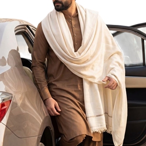 Men Long <b>Wool</b> <b>Shawl</b> Solid Black Winter Wear Durable Windproof Lightweight Traditional Scarf for Daily Use - Product Image 5