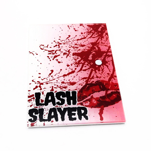Support en verre acrylique pour extensions de cils Red Blood Lips Lash Slayers, accessoires écologiques pour extensions de cils, support pour extensions de cils avec impression de logo, outil de beauté - Product Image 5
