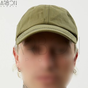 Casquettes 6 panneaux ajustables de haute qualité, couleur unie vert olive, avec logo personnalisé, pour hommes, best-seller, pour l'extérieur. - Product Image 4