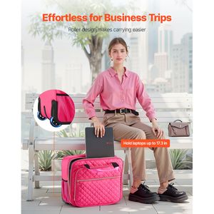 Borsa Trolley per Laptop da 17,3 Pollici con 2 Ruote Fisse, Borsa per Computer con Ruote, Borse e Valigie Telescopiche per Affari - Product Image 2