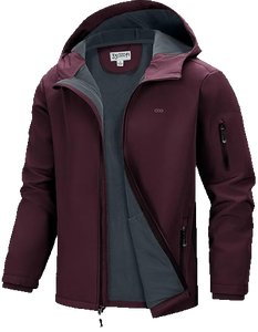 Men's Hooded Softshell <b>Jacket</b> Waterproof Windproof <b>Fleece</b> <b>Lined</b> Lightweight Outdoor Hiking <b>Jacket</b> OEM ODM - Product Image 4