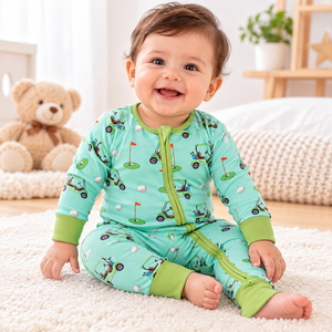 amboo Baby Nightwear | 2-Way Front Zipper Long Sleeve Jumpsuit Soft Unisex Newborn Sleep Suit Cozy Baby <b>Pajamas</b> One Piece Outfit - Product Image 1
