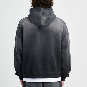 Sudadera con Capucha de Algodón French Terry de 500 g/m², Estilo Vintage, Hombros Caídos, Estilo Urbano, Venta al Por Mayor - Product Image 2