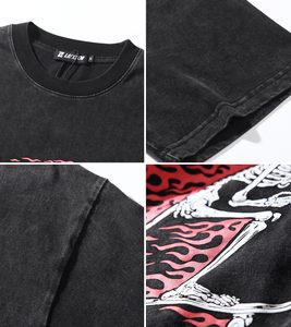 Custom T-<b>Shirt</b> for Men Streetwear High Quality Acid Wash Heavyweight Boxy Fit T-<b>shirts</b> Oversized Drop Shoulder Cotton Graphic - Product Image 6
