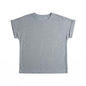 Gray Cap Sleeve T-<b>Shirt</b> With <b>Star</b> Print Loose Fit Crew Neck Casual Jersey 100% Cotton Breathable All Seasons - Product Image 5