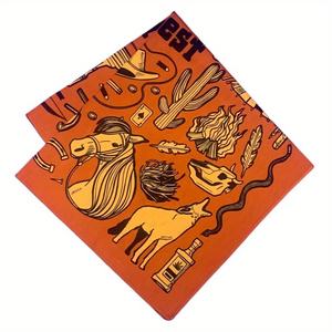 Pañuelo de Cabeza Cuadrado de Seda Satinada con Logotipo Personalizado, Diseño de Puntos, Cuadros, Rayas, Lazos y Personajes Animales, Más Vendido - Product Image 3