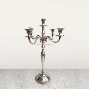 เชิงเทียนทรงสูงห้าเปลวไฟแบบคลาสสิก • อุปกรณ์จัดงานเลี้ยงในห้องบอลรูม - Product Image 5