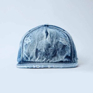 Washed Denim Baseball Cap 5-Panel Unisex Fitted Hat Spring Summer Casual Style 100% Cotton Adult Size 56-58CM - Product Image 1
