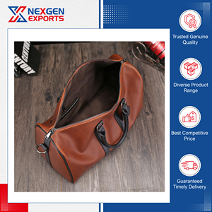In Depth Experience Best Quality Fashion Unisex <b>Large</b> Capacity PU Leather <b>Duffle</b> Travel <b>Bag</b> for Outdoor Sports Use - Product Image 6