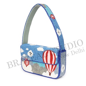 New Arrival BRAZEAL STUDIO Velvet Fashion Designer Women Single Beaded Geometric Pattern Shoulder Clutch Purse Cover Daily Life - Product Image 6