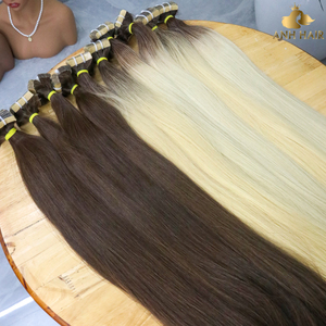 Extensiones de Cabello Adhesivas Rojas 100% Cabello Humano Remy Doble Trama Teñido (Color Personalizado Disponible) Aspecto Natural ¡Gran Venta 2025! - Product Image 3