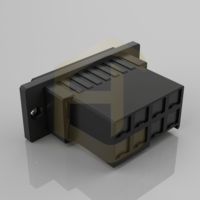 Connecteur de câblage à double rangée en laiton mâle/femelle avec boîtier en nylon, pas de 10,16 mm, HC-10.16-2x2EY, IP20, 30V DC, TE 1-917808-2, 1-917807-2