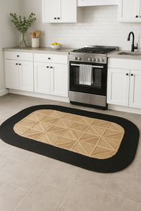 Alfombra de Yute Extra Grande Hecha a Mano NYKO MART, Diseño Geométrico Bohemio, Ecológica, de Pelo Corto - Product Image 5