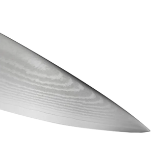 Couteau de chef de 10 pouces en acier Damas, lame de cuisine tranchante avec manche en Pakkawood pour trancher, hacher et couper en dés la viande et les légumes - Product Image 3