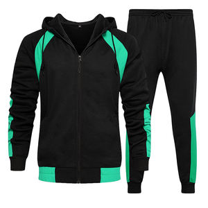 Chándal Informal con Capucha para Hombre, Corte Ajustado, Algodón y Poliéster Transpirable, Cierre de Cremallera, Diseño Sólido, para Correr, Entrenamiento y Uso Diario - Product Image 5