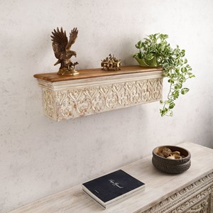 Estante Flotante de Pared de Madera de Sheesham Hecho a Mano - Decoración Rústica al por Mayor - Product Image 2