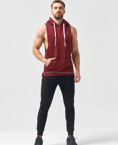 Vente en gros Logo personnalisé Hommes Débardeur Respirant Gym Workout Hoodie avec coton solide sans manches Design et tissu polaire - Product Image 2