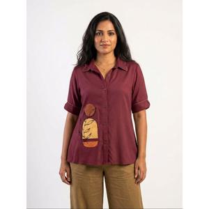 Chemise classique décontractée pour femme avec coutures durables et coupe régulière confortable – Achetez directement auprès du fournisseur - Product Image 1