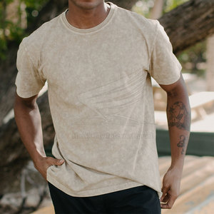 Camiseta de Cuello Redondo para Hombre, Lavado Ácido, Transpirable, Corte Regular, 100% Algodón, Cómoda, de Alta Calidad, Estilo Urbano - Product Image 6
