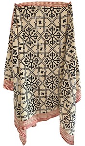 Indian Fish Floral Eco-Friendly 100% Cotton Sarong Pareo Bikini Beach Coverup Unisex 44x72 Inches 1 Piece - Product Image 3
