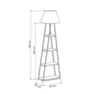 Lámpara de Pie Moderna con Trípode, Marco de Madera y Pantalla Cónica de Papel, Luz LED Blanca Cálida, Tamaño Grande para Decoración de Dormitorio y Hogar - Product Image 6
