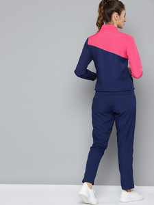 Chándal Deportivo de Primera Calidad para Mujer, Color Azul Marino y Rosa, Manga Larga, Cierre de Cremallera, Transpirable, Corte Regular, para Otoño - Product Image 2
