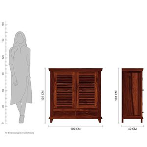 Saleem International Solid Sheesham Wood Shoe <b>Rack</b>,Honey Finish - Product Image 2