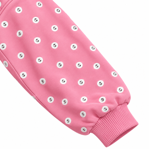 Sudadera con Capucha de Algodón 100% con Pedrería Rosa, Estilo Nuevo, Unisex, con Cierre, Talla Grande, Informal, para Invierno, con Bolsillo Frontal - Product Image 6