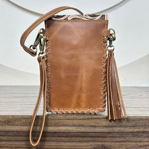 Bolso Bandolera de Cuero Vacuno Repujado a Mano Estilo Occidental, Diseño Único, Correa Ajustable, Bolso Pequeño Hecho a Mano para Mujer - Product Image 6