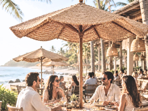ร่มชายหาดพับได้กันน้ำ Eco2go Vietnam ผลิตจากใยมะพร้าวธรรมชาติ เป็นมิตรกับสิ่งแวดล้อม เหมาะสำหรับใช้ในสวนและโรงแรม - Product Image 5