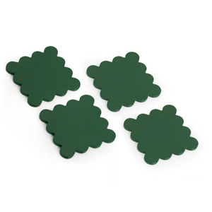 Wholesale Scalloped <b>Edge</b> Lacquer Coaster, Premium <b>Square</b> MDF Coaster With Lacquer For Chic Tabletop Styling, Vietnam Craft - Product Image 1