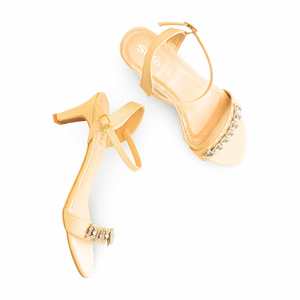 Sandalias de tacón doradas FN6070 para mujer Diseño elegante y elegante - Product Image 1