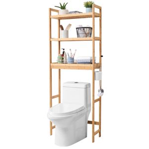 Scaffale Salvaspazio a 3 Livelli da Posizionare Sopra il WC, Organizzatore per Bagno con Portaoggetti per Doccia, per Uso in Bagno o Cucina - Product Image 1
