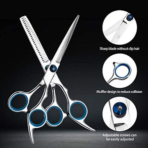 Ciseaux de coiffure professionnels en acier inoxydable, lame tranchante, manche long, pour droitiers, ciseaux de coupe de cheveux, coiffeur, salon de coiffure - Product Image 1