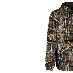 เสื้อฮู้ดกันลมผ้าฟลีซลายพรางแบบซิปสำหรับฤดูหนาว ผลิตตามสั่ง ขายส่งจากโรงงาน พร้อมโลโก้ 3 มิติแบบกำหนดเองได้ - Product Image 2