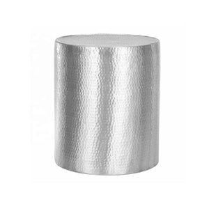 Table d'appoint moderne argentée en aluminium de qualité supérieure Table basse unique avec miroir polonais pour la maison Chambre à coucher Cuisine Design traditionnel - Product Image 3