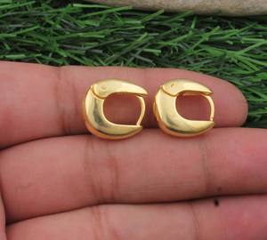 Boucles d'oreilles pendantes vintage en argent sterling 925 massif plaqué or, bijoux de mode faits à la main pour mariage, anniversaire, fête - Product Image 2