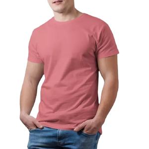 Camiseta de manga corta para hombre, camisa 100% de algodón de Color sólido, alta calidad, venta al por mayor, precio barato, fabricación directa de fábrica - Product Image 2